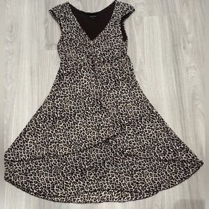 Karen Kane Leopard Animal Print Layered Dress So Gorgeous! Size Extra LG👗 🎁♥️